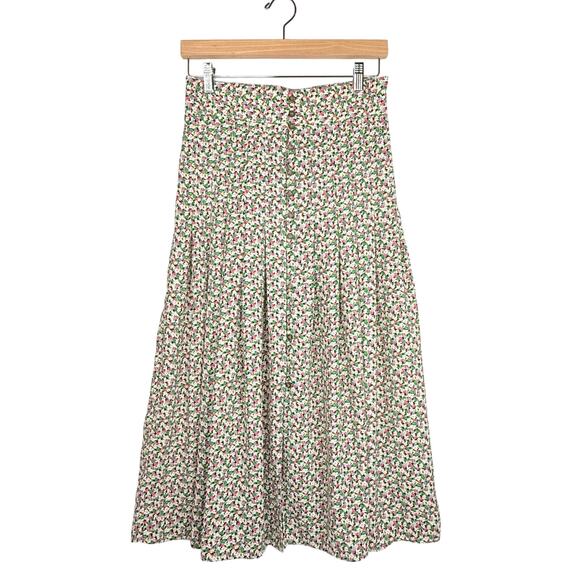 H&M Floral Button Front Maxi Skirt 6 - Picture 1 of 10